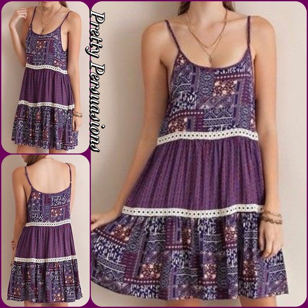 Pretty Persuasions Blue and Purple Mini Dress